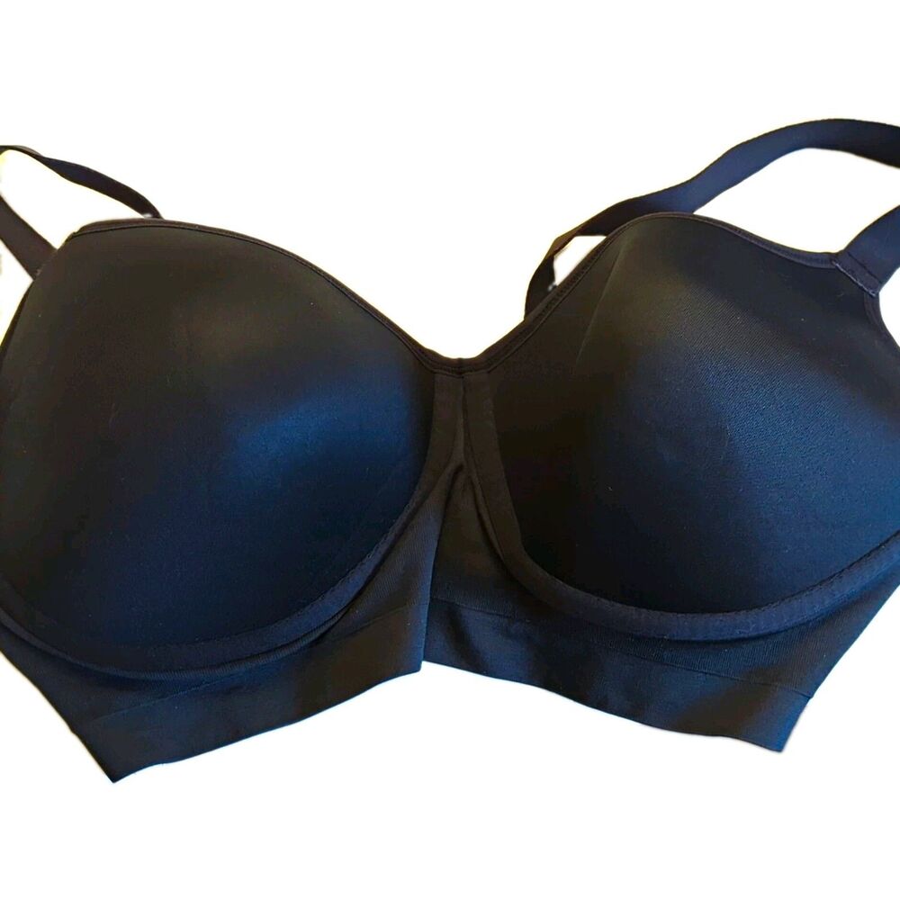 NWT Cacique The Modern Cacique Collection Black T-Shirt Underwire Bra 46C